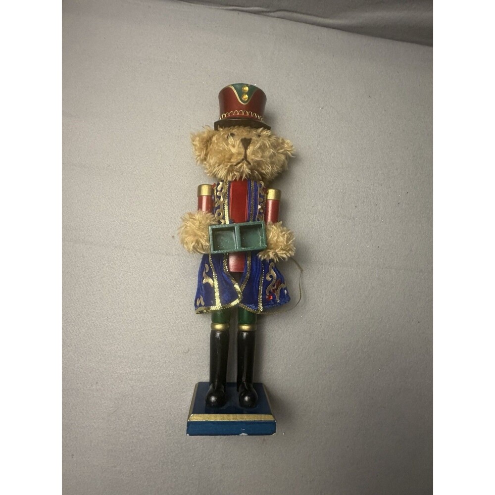 Vintage Holiday Inspirations Teddy Bear Nutcracker Red Soldier 16 Inch